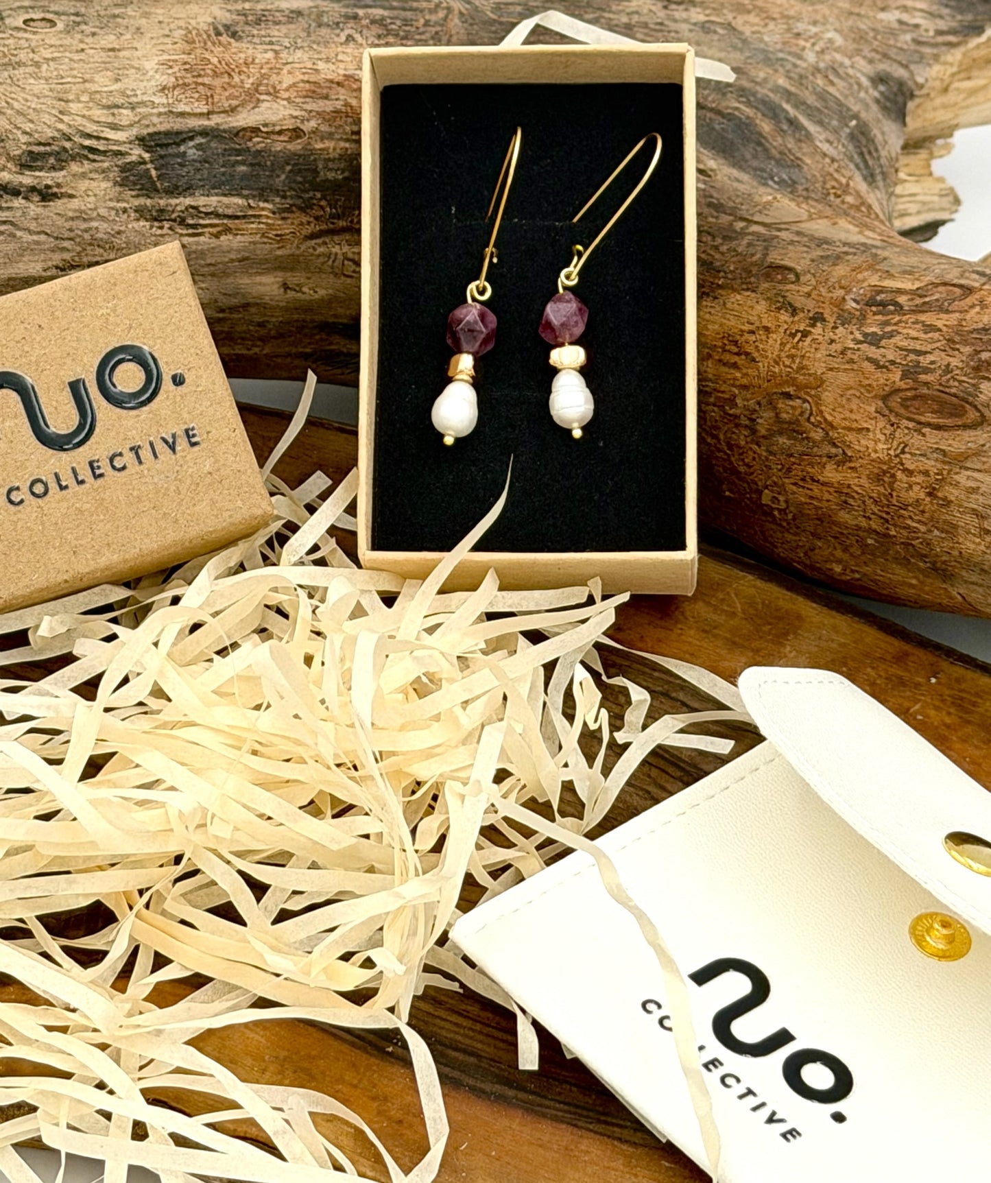 Tourmaline & Pearl-Earring 09