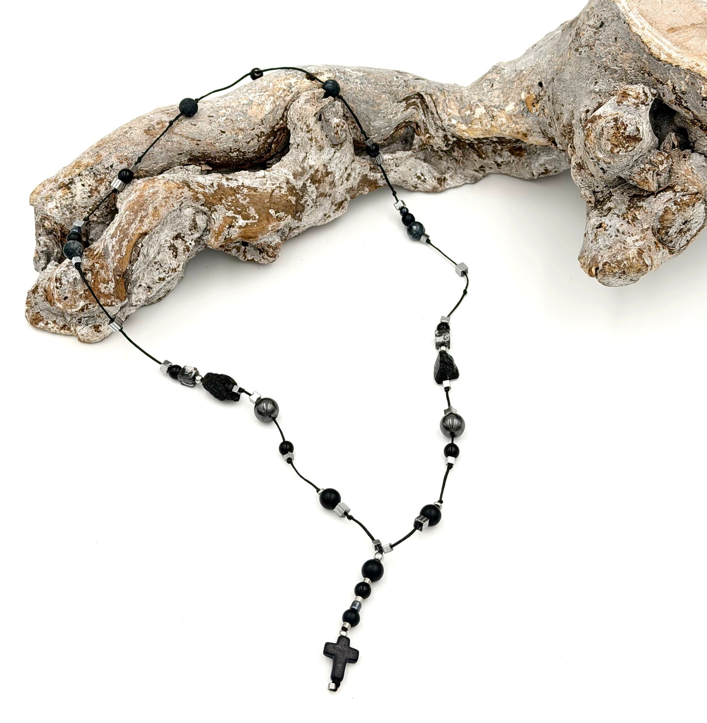 Black Cross - necklace for men