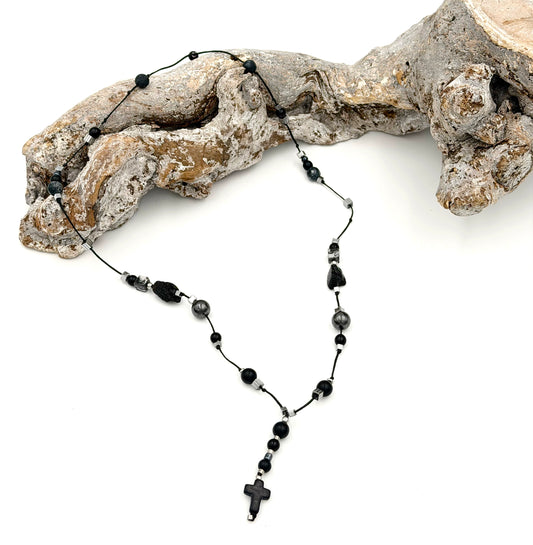 Black Cross - necklace for men