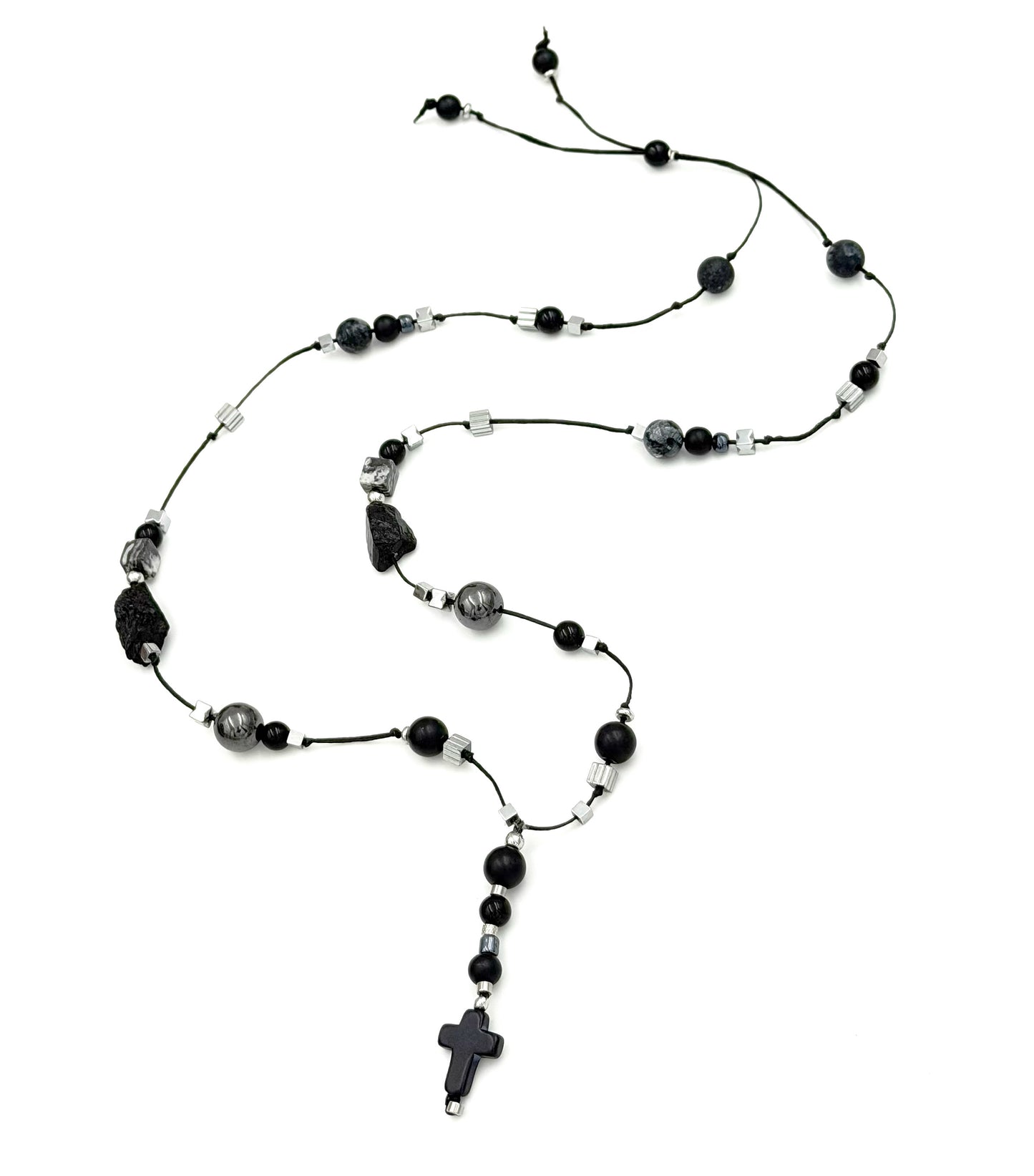 BLACK CROSS - necklace for men