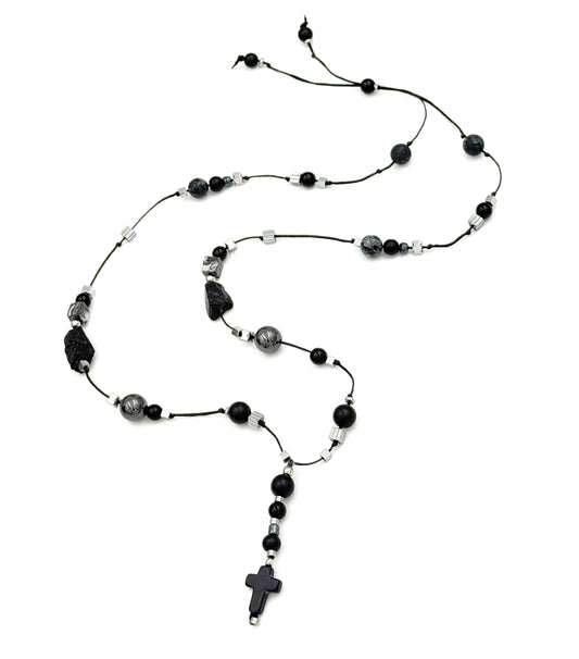 BLACK CROSS - necklace for men