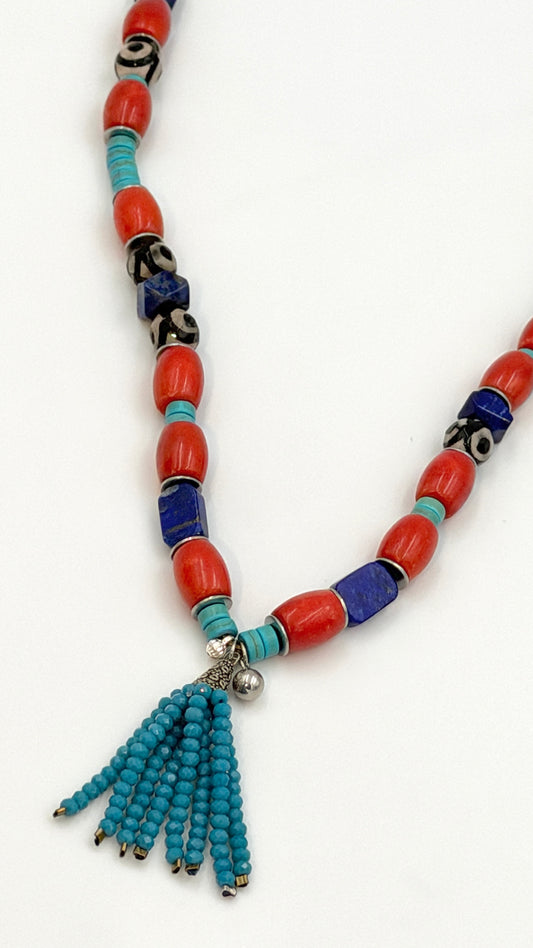 Red coral necklace