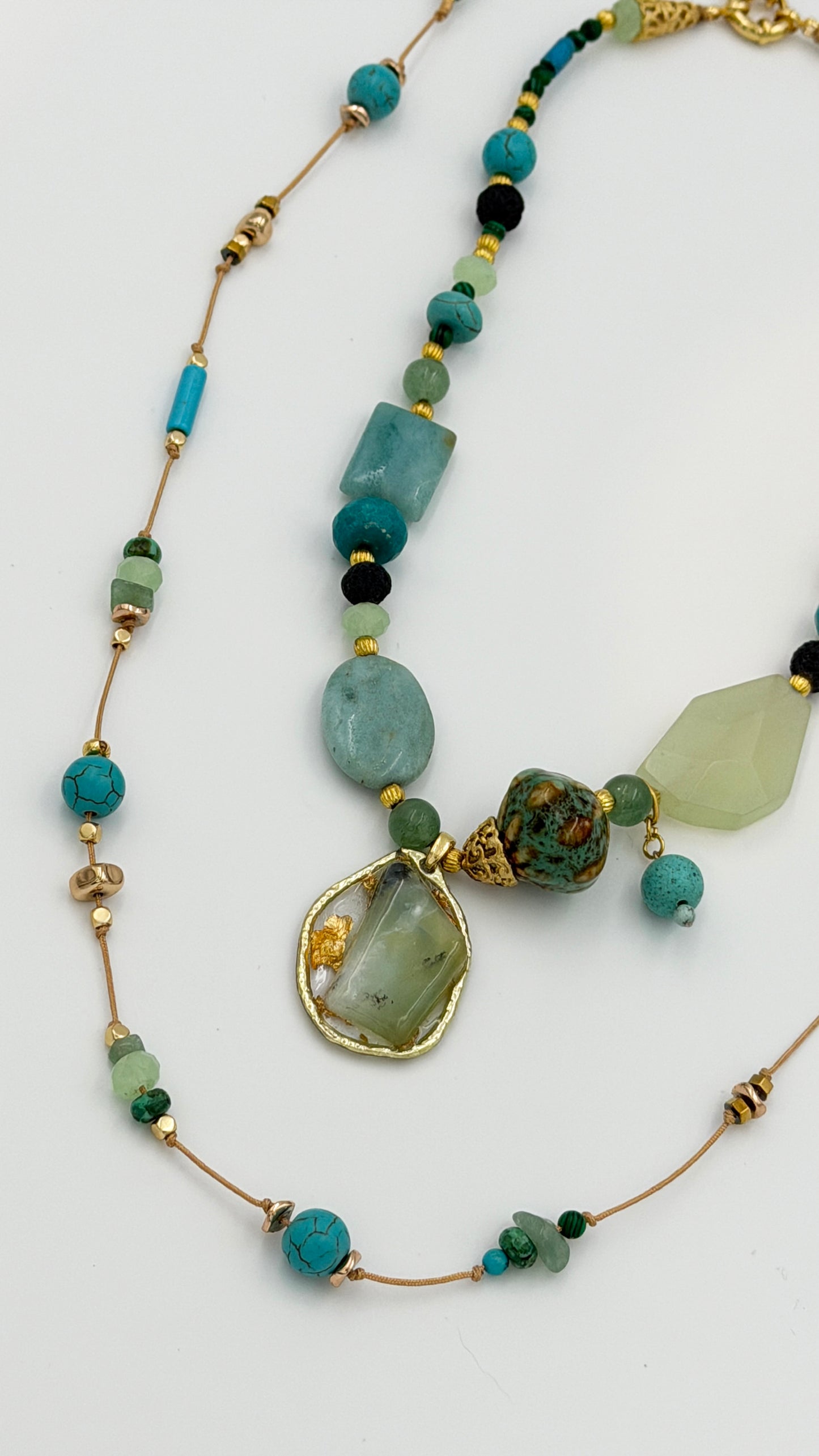 Naszyjnik z niebieskich kamieni