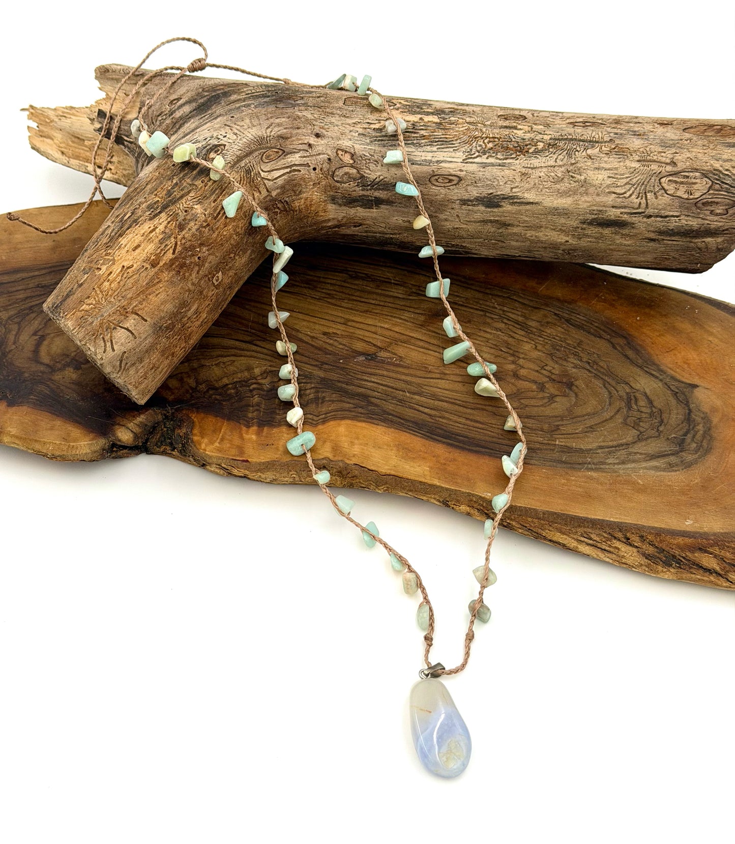 Macrome Aquamarine & Agate