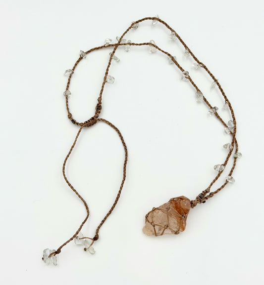 Macrome Herkimer Diamond & Quartz