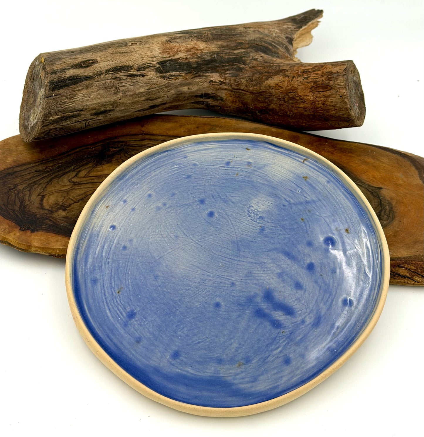 Ceramic plate blue