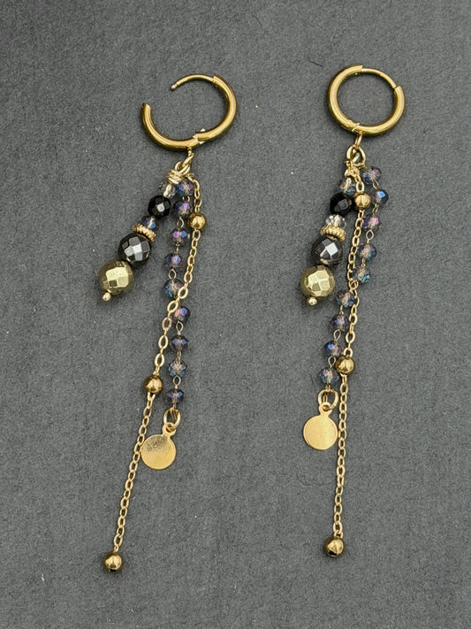 Gold Crystal - Earring