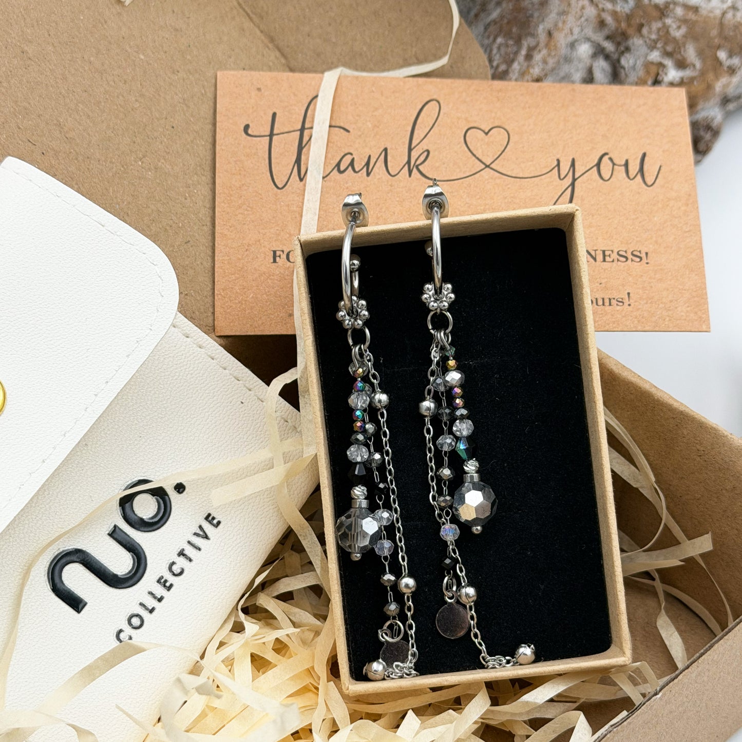 Black Crystal - Earring