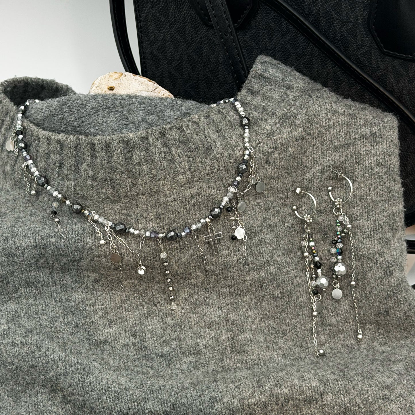 Black Crystal - Earring