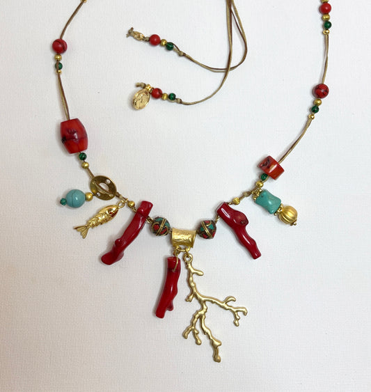 Koral & Turquoise Necklace